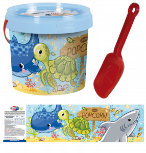 Kids bucket popcorn Beach+shovel